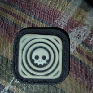Black and White Skull Patch